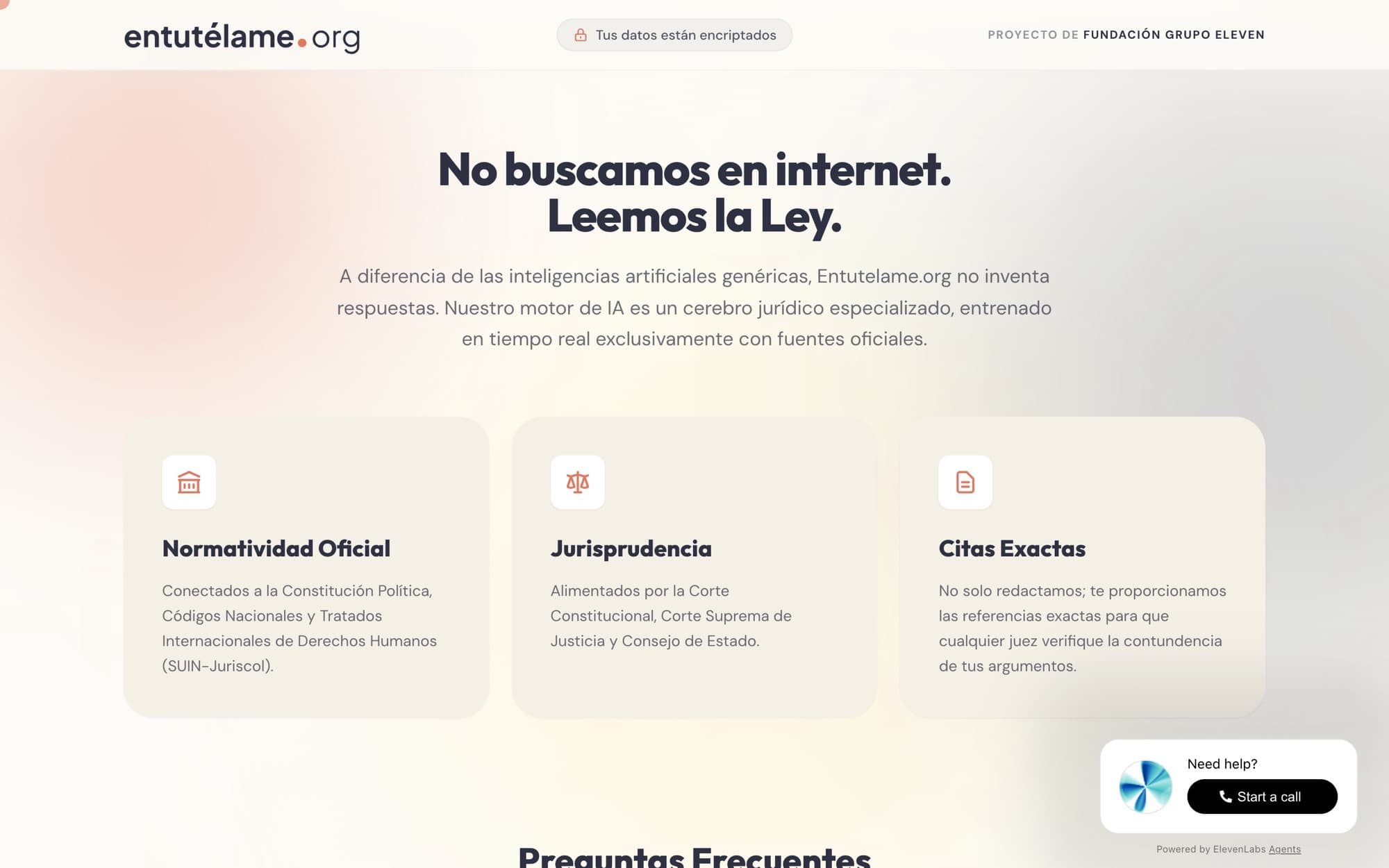 Fuentes oficiales del motor jurídico de Entutélame