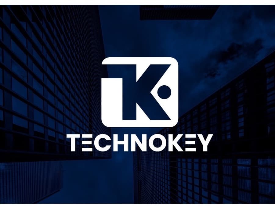 Logotipo de Technokey sobre la fotografía de un edificio