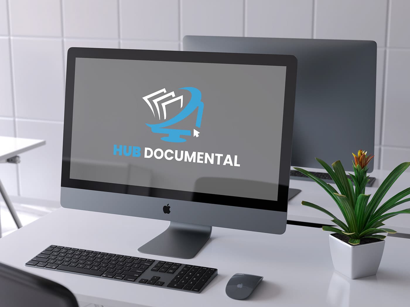 Submarca Hub Documental en un monitor